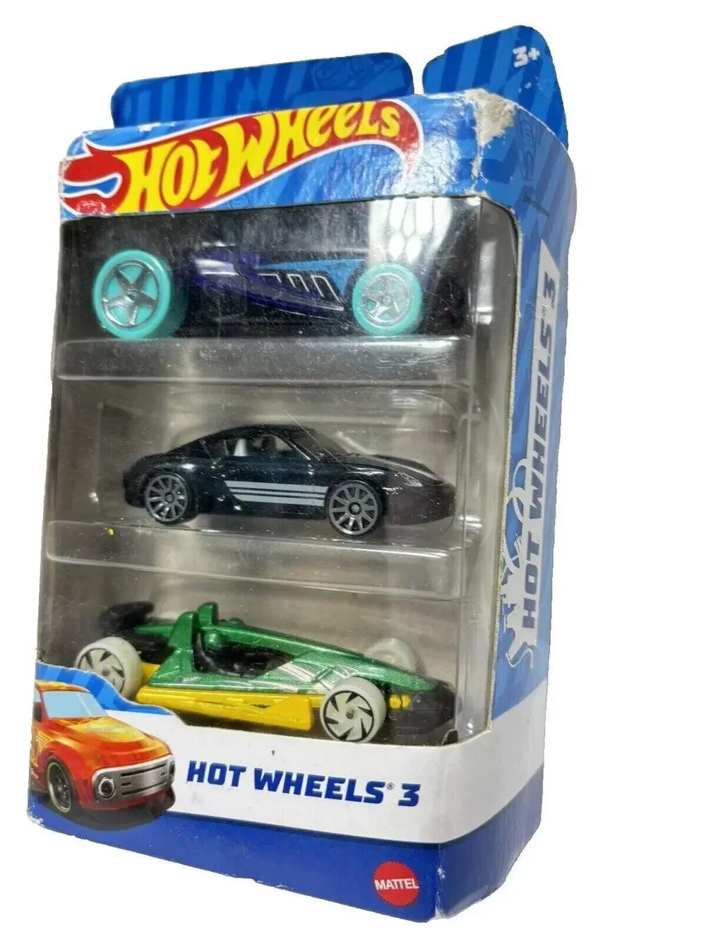 2022 Hot Wheels Main Line 3-Pack 1/64 Scale Diecast Cars Assortment * Box Defect